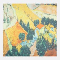 Esarfa patrata cu design Van Gogh inspirat de lanuri - 1