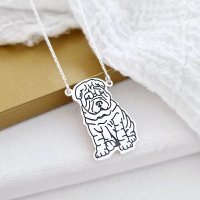 Lantisor din argint 925 cu pandantiv Shar Pei, 25 x 20 mm - 1