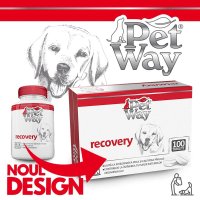 PETWAY Recovery, XS-XL, supliment convalescență câini, cutie, 100 comprimate - 2