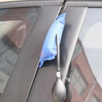 Perna pneumatica cu pompa manuala pentru deschiderea usii masinii Techstar® CDT-23, 28 x 12.5 cm, 100 kg/forta, Albastru - 2