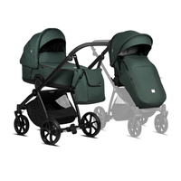 Carucior 2 in 1 Tutis Mio 3+ Pacific Green 240 din piele, sezut reversibil si maner reglabil - 12