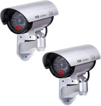 Set 4 camere de supraveghere false cu LED rosu de avertizare - 1