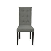 Scaun living TEO LUX, picioare lemn wenge, stofa gri deschis, 46x60x98 cm - 1