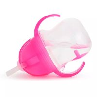 Cana Munchkin Any Angle Click Lock cu pai flexibil si manere 6L+ 207ml pink - 2