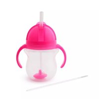 Cana Munchkin Any Angle Click Lock cu pai flexibil si manere 6L+ 207ml pink - 3