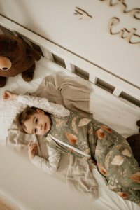 Sac de dormit din bumbac 3-4 ani Boho Green Sleepee 2.5 tog - 2
