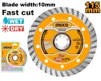 Disc Diamantat Turbo INGCO DMD032302, 230mm x 7.5mm pentru Taiere Precisa - 1
