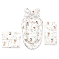 Set multifunctional 4 in 1 pentru bebelusi MimiNu Baby Cocoon 75x55 cm Fairy - 3