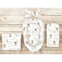 Set multifunctional 4 in 1 pentru bebelusi MimiNu Baby Cocoon 75x55 cm Fairy - 2