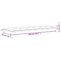 Perna pentru banca de gradina gri, 200x50x7 cm, din material textil Oxford - 7