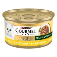 GOURMET Gold Succulent Delights, Pui, conservă hrană umedă pisici, (în sos), 85g - 2