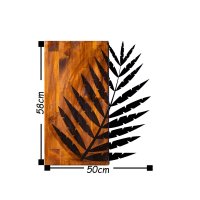 Tablou Leaf Nuc din Lemn si Metal 50x58 cm - 3