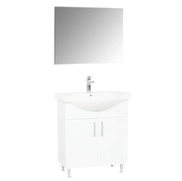 Set Baza cu Lavoar si Oglinda seria 005, eco, 65 cm, alb - 1