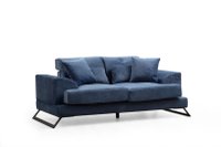 Canapea fixa FRIDO, 2 locuri, albastru marin, 185x100x92 cm - 1