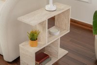 Masa Laterala Hanah Home din Pal Melaminat cu Aspect de Marmura, 60x20x60 cm - 3