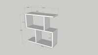 Masa Laterala Hanah Home din Pal Melaminat cu Aspect de Marmura, 60x20x60 cm - 2