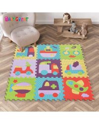 Covoras puzzle Babygreat Aventurile piratilor 92x92 cm - 4