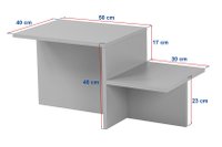 Masuta de cafea, Hanah Home, pal melaminat, travertin, 90x45x40 cm - 7