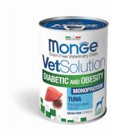 MONGE VETSOLUTION Dieta Veterinara pentru Caini Diabetici si Obezitate, Conserva Umida Fara Cereale, 400g - 1