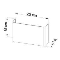 Aplica de perete Sollux Lighting Copertura, alba, 25 x 7 x 15 cm, 2 x G9 LED - 4