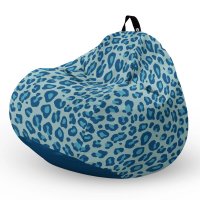 Fotoliu puf Bean Bag tip para L leopard blue - 5