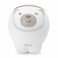 Proiector de pat, Chicco, Urs polar, 2 in 1, Cu muzica si sunete naturale, Functie de activare si dezactivarea proiectie, 2 trepte de volum, 13x13x14.5 cm, Maro - 1