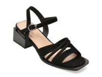 Sandale FLAVIA PASSINI negre, V1578, din piele intoarsa - 1