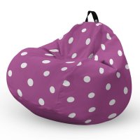 Fotoliu Puf Bean Bag tip Para XL mov cu buline albe - 5