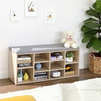 Pantofar, Vasagle, Natural-Gri, 104x30x48 cm - 1