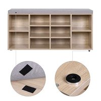 Pantofar, Vasagle, Natural-Gri, 104x30x48 cm - 7