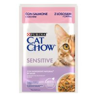 PURINA Cat Chow Sensitive, Somon și dovleac, hrană umedă pisici, sistem digestiv, (în sos) PURINA Cat Chow Sensitive, Somon și dovleac, plic hrană umedă pisici, sistem digestiv, (în sos), 85g - 2