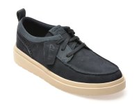 Mocasini CLARKS bleumarin, POLDEN MOC, din piele intoarsa - 1
