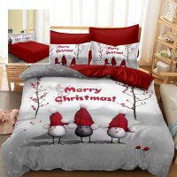 Lenjerie de pat Craciun din finet 3D 6 piese F-XMAS82 - 1