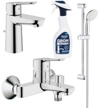 Pachet complet baterii baie Grohe Bau Edge marimea S(GRO11292701), plus solutie de curatat baterii(48166000) - 1