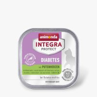 INTEGRA PROTECT Diabetes pentru Pisici - Inimi de Curcan, Dieta Veterinara, Hrană Umedă Fără Cereale, 100g - 1