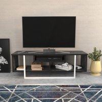Comoda TV Asal 120 - Negru, Alb - 1