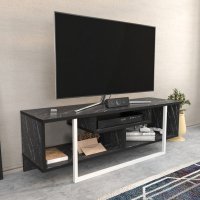 Comoda TV Asal 120 - Negru, Alb - 2