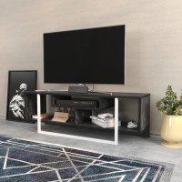 Comoda TV Asal 120 - Negru, Alb - 3