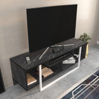 Comoda TV Asal 120 - Negru, Alb - 4