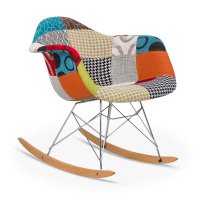 Scaun balansoar multicolor patchwork BUC 243B - 1