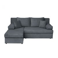 Coltar ANA LUX extensibil, cu lada depozitare, colt interschimbabil, gri inchis, 200x140x83 cm - 1