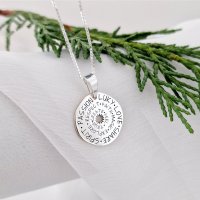 Colier Personalizat Sentimente - Pandantiv Banut Gravat din Argint 925 - 1