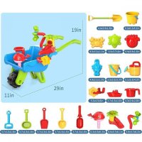 Set jucarie pentru plaja, roaba cu accesorii incluse - 7