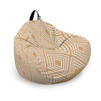 Husa fotoliu Puf Bean Bag tip Para L fara umplutura diamond orange - 5
