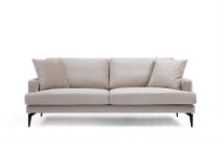 Canapea fixa PAPIRA, 2 locuri, bej, 175x90x88 cm - 1