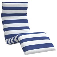 Sezlong pliabil albastru si alb, 175x54x8,5 cm din tesatura Oxford - 1