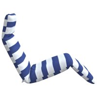 Sezlong pliabil albastru si alb, 175x54x8,5 cm din tesatura Oxford - 5