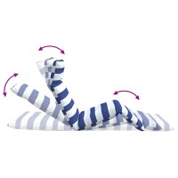 Sezlong pliabil albastru si alb, 175x54x8,5 cm din tesatura Oxford - 8