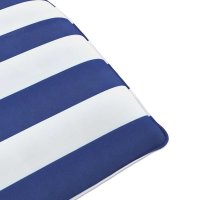 Sezlong pliabil albastru si alb, 175x54x8,5 cm din tesatura Oxford - 9