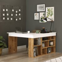 Birou Rosaline Alb - Oak 120x129x72 cm - 2